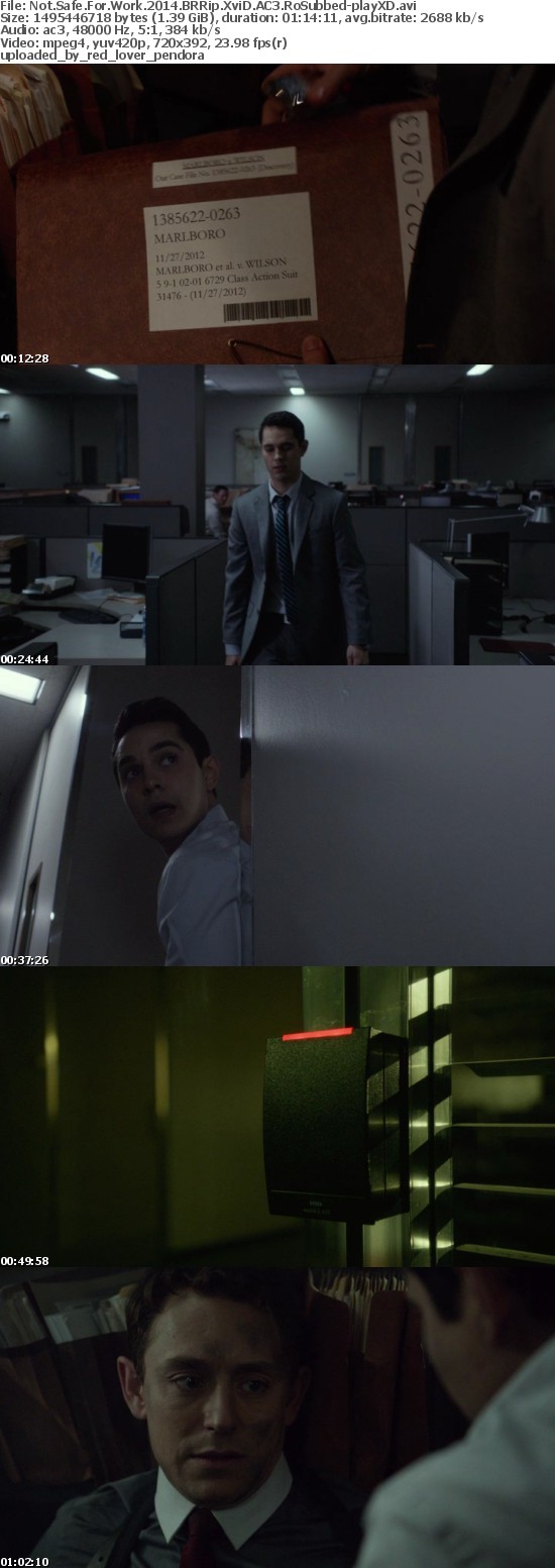 Not Safe For Work (2014) BRRip XviD AC3 RoSubbed-playXD