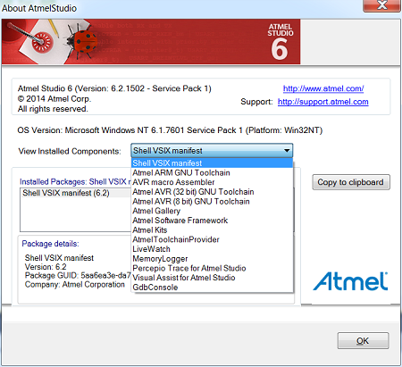 Atmel Studio 6.2 sp1 Build 1502 (x86 x64)