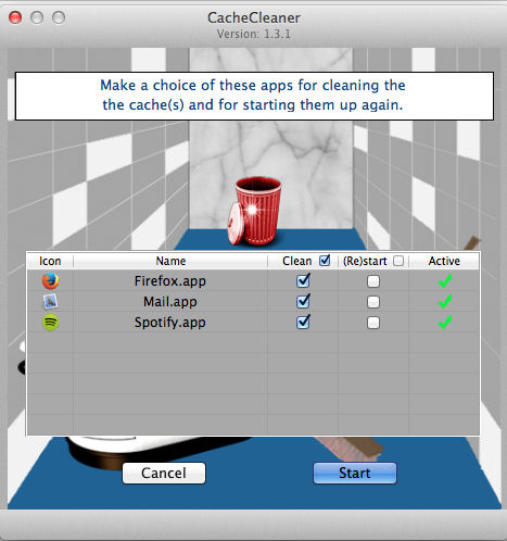 CacheCleaner v1.6 Mac OS X