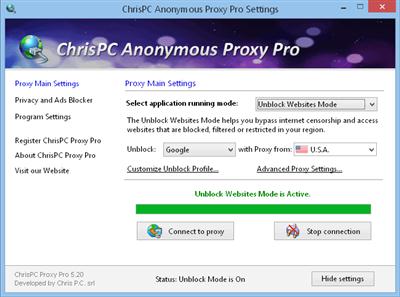 ChrisPC Anonymous Proxy Pro 5.50