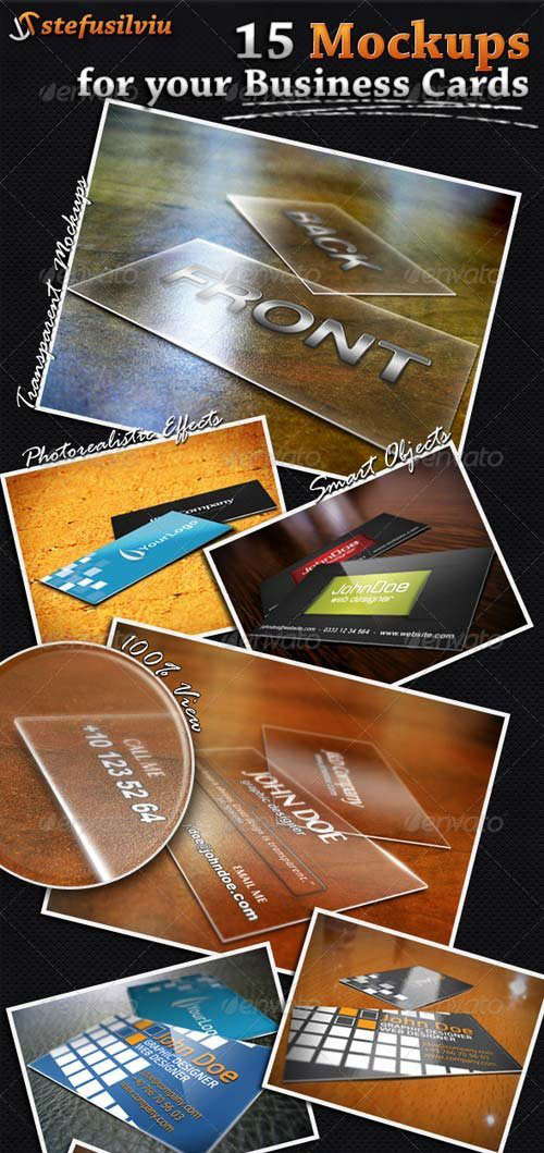 15 Realistic Business Card Mockups