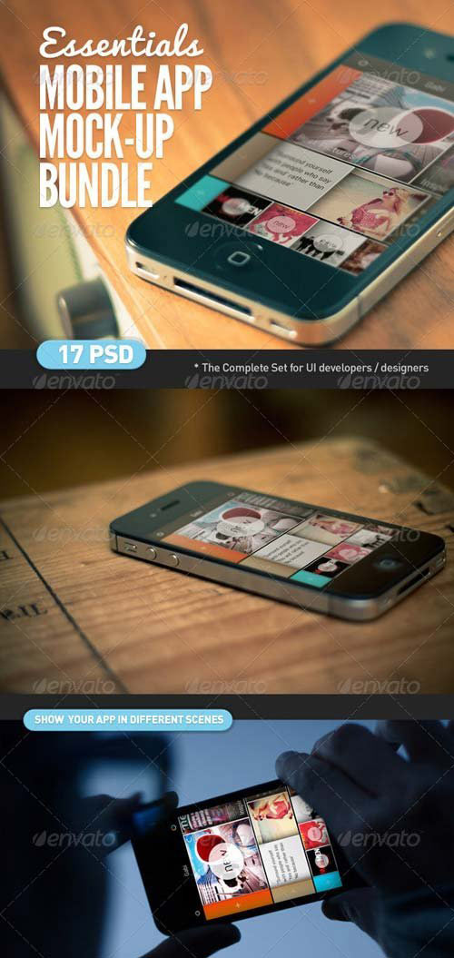 Mobile App | Screen Mock-Up Essentials Bundle Mobile App | Screen Mock-Up Essentials Bundle