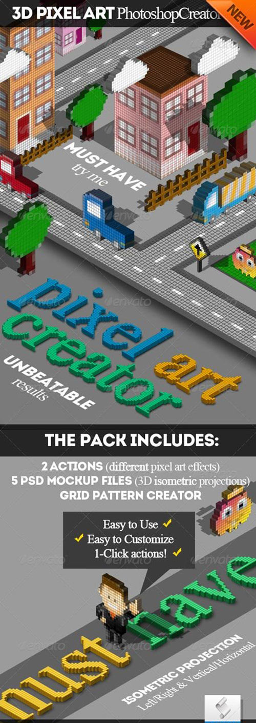 3D Pixel Art Photoshop Creator 768218 3D Pixel Art Photoshop Creator 768218