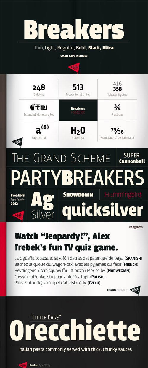 Breakers Font Family - 6 Fonts