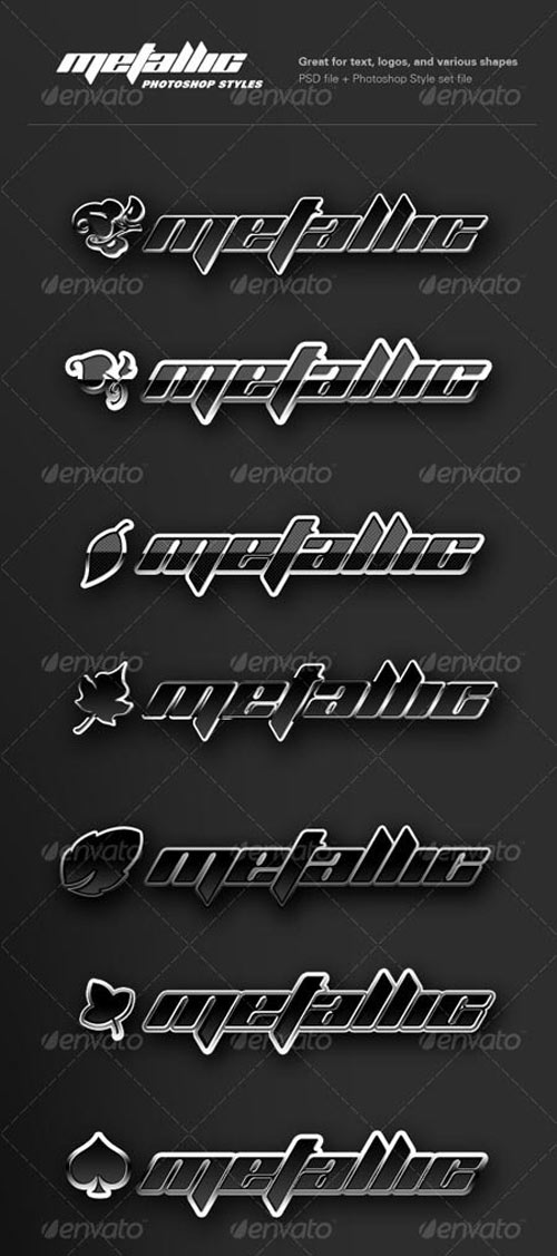 Metallic Chrome Photoshop Styles 11636