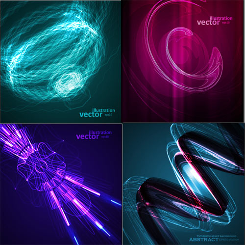 Colored rays abstract vector illustration