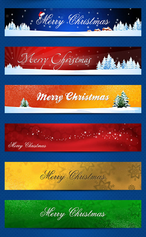 Holiday Banners PSD Set