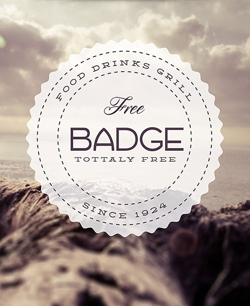 Retro Badge PSD Template