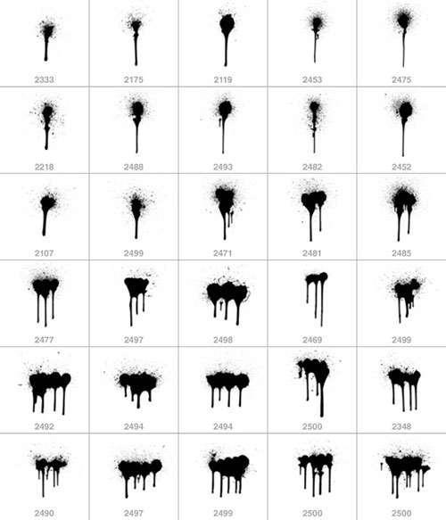 Photoshop Brushes Drippy Sprays