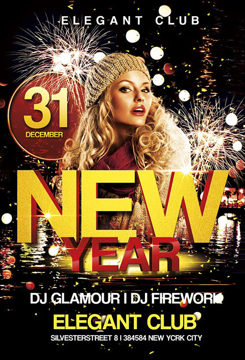 New Year Club Flyer Template