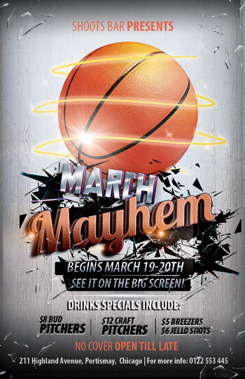 Basketball Themed PSD Flyers #3