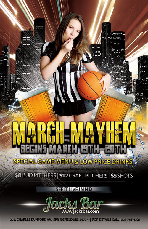 Basketball Themed PSD Flyers #2