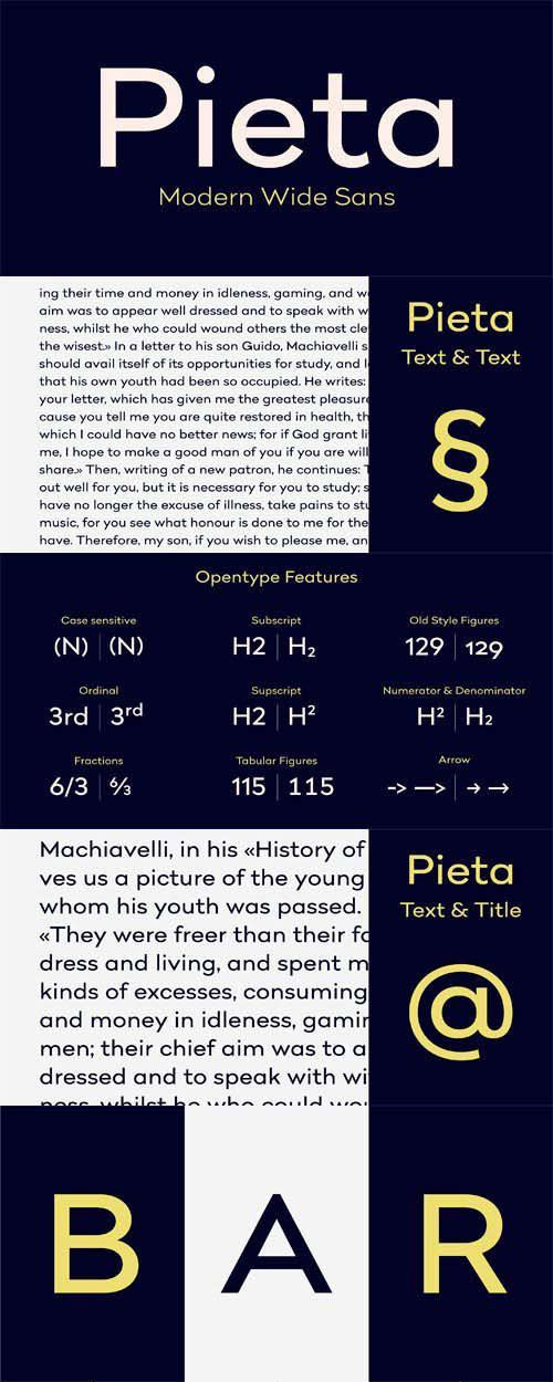 Pieta Font Family Pieta Font Family