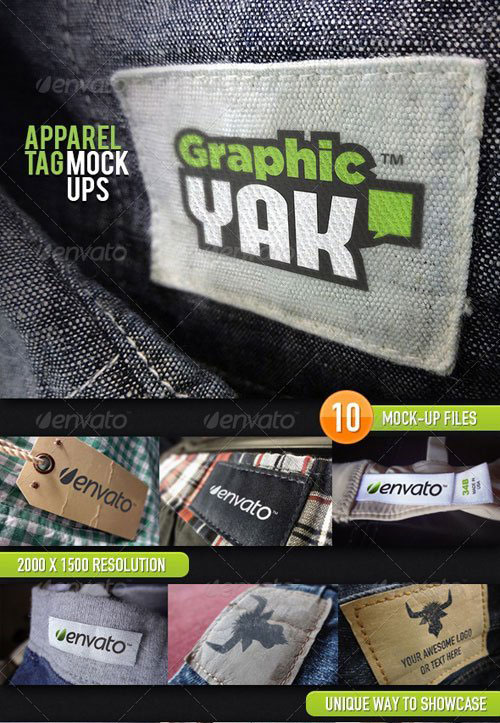 10 Apparel Tag Mock-Ups 10 Apparel Tag Mock-Ups