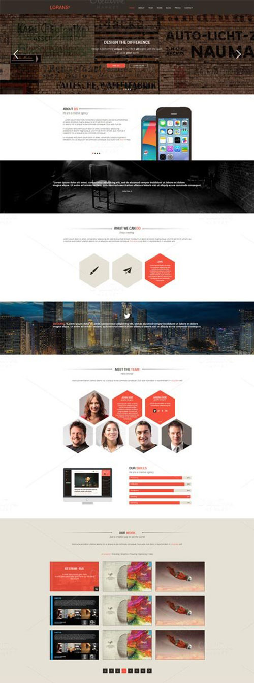 Lorans - One Page PSD Theme Lorans - One Page PSD Theme
