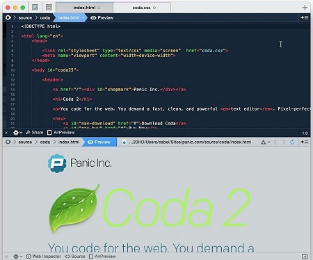 Coda 2.5.4 (Mac OS X)
