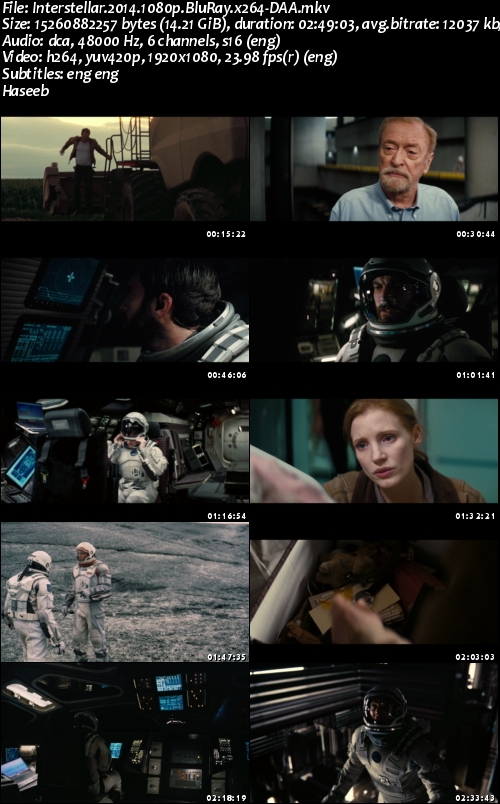 Interstellar (2014) 1080p BluRay x264-DAA