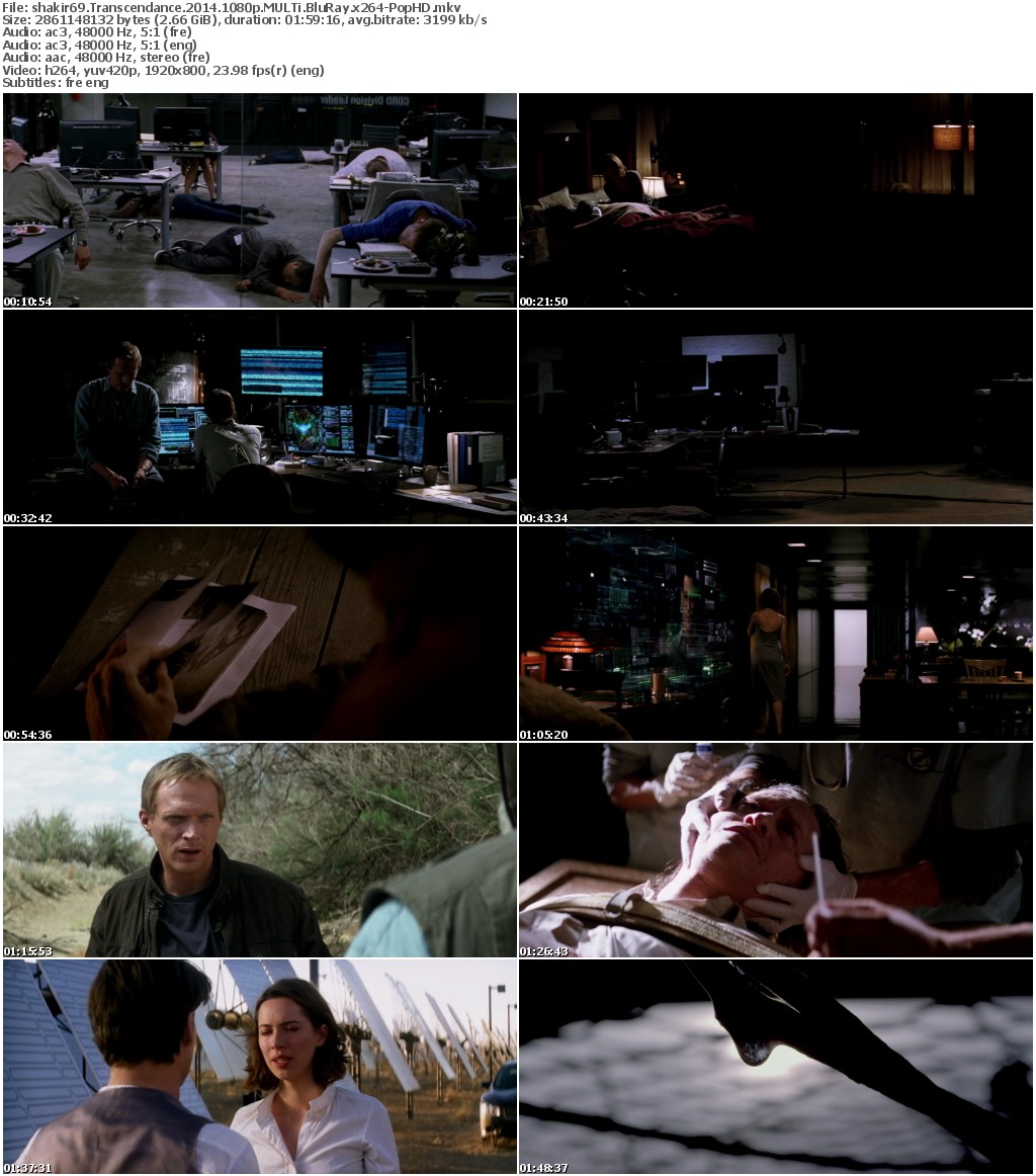 Transcendance (2014) 1080p MULTi BluRay x264-PopHD Transcendance (2014) 1080p MULTi BluRay x264-PopHD