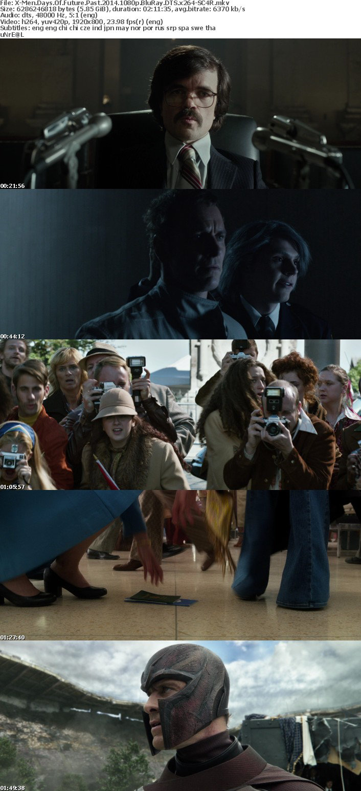 X-Men Days Of Future Past 2014 1080p BluRay DTS x264-SC4R