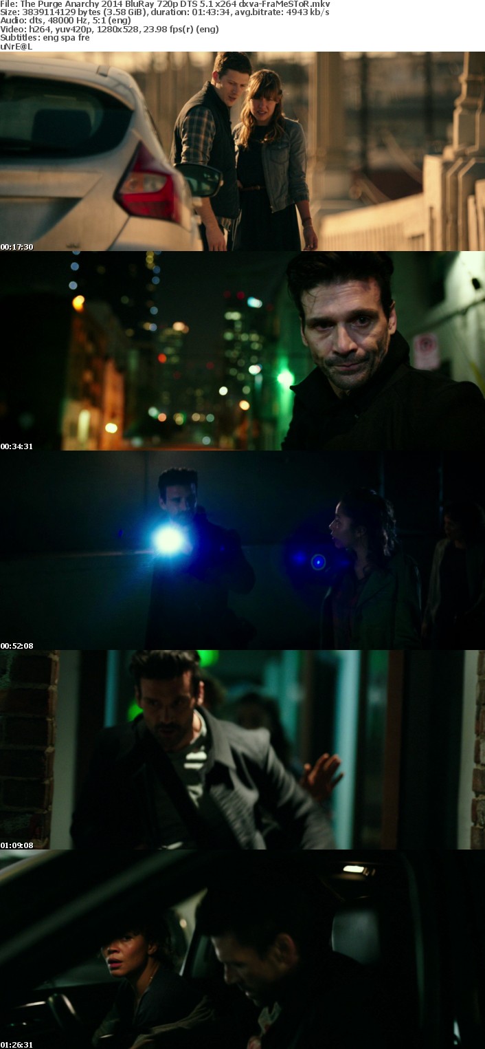 The Purge Anarchy 2014 BluRay 720p DTS 5 1 x264 dxva-FraMeSToR The Purge Anarchy 2014 BluRay 720p DTS 5 1 x264 dxva-FraMeSToR