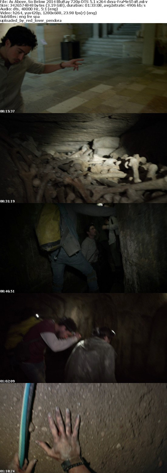 As Above So Below 2014 BluRay 720p DTS 5.1 x264 dxva-FraMeSToR As Above So Below 2014 BluRay 720p DTS 5.1 x264 dxva-FraMeSToR